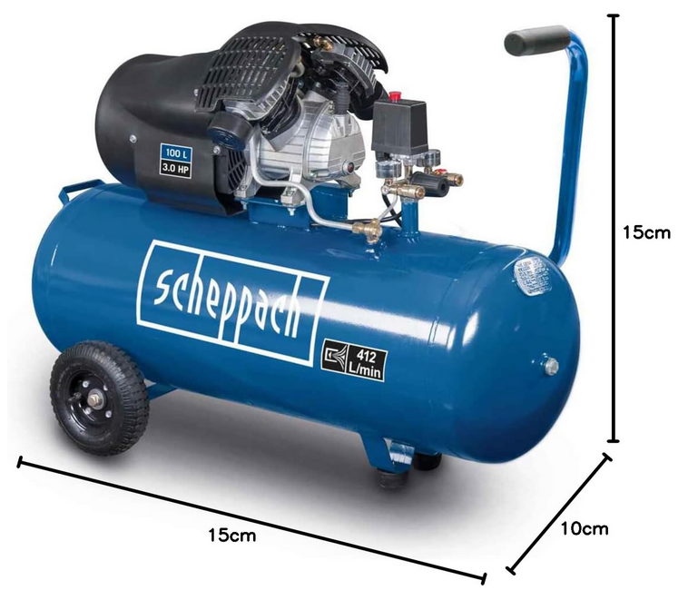 Scheppach HC120DC 10bar Doppelzylinder Kompressor 100 L für 305,96€ (statt 359€)