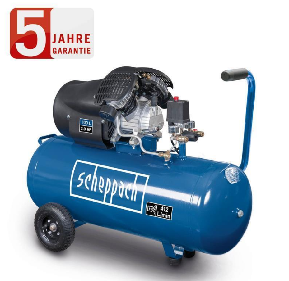 Scheppach HC120DC 10bar Doppelzylinder Kompressor 100 L für 305,96€ (statt 359€)