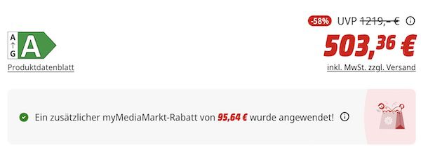 SIEMENS iQ500 smarte Waschmaschine 9kg für 543,26€ (statt 639€)
