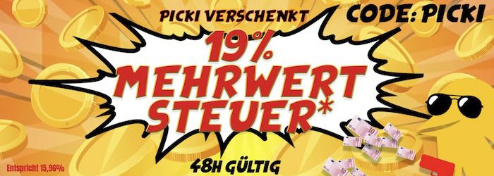 👕👟 PickSport MwSt. geschenkt Aktion   z.B. adidas Weste für 42€ (statt 54€)