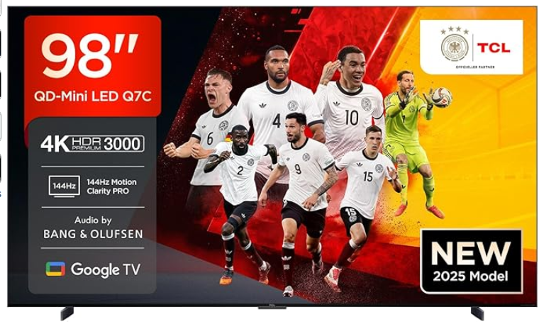 📺TCL Q7C 98 Zoll Quantum Dot Mini LED TV 144Hz HDMI 2.1 für 2.149€ (statt 2.539€)