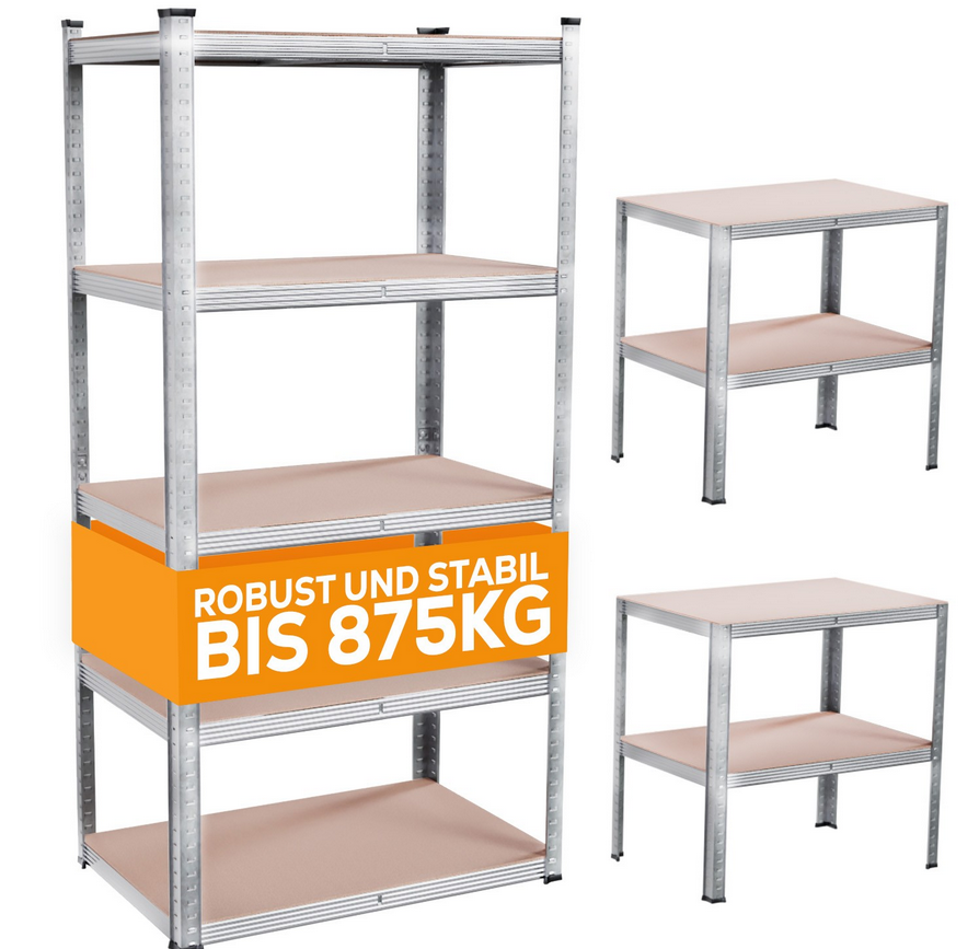 TroniTechnik TT-5064 Schwerlastregal 180x90x40cm max. 875kg für 19,99€ (statt 26€)