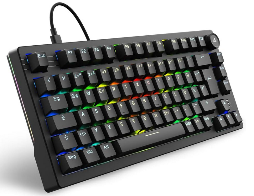 Sharkoon Skiller SGK25 Gaming Tastatur Red K 75% Layout für 35€ (statt 44€)