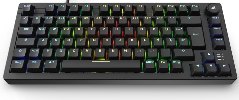 Sharkoon Skiller SGK25 Gaming Tastatur Red K 75% Layout für 35€ (statt 44€)