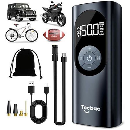 💨 Tccbac Elektrische Akku Luftpumpe bis 10 Bar für 29,99€ (statt 50€)
