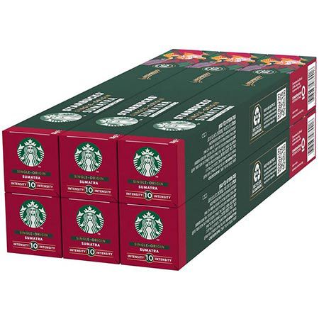 ☕ 60er Pack Starbucks Single-Origin Sumatra by Nespresso ab 20,58€ (statt 27€)
