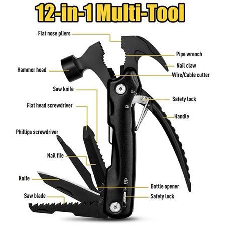🛠️ ZOOI 12 in 1 Multitool für Camping, Panne & mehr für 8,99€ (statt 20€)