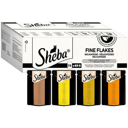 🐈 72er Pack Sheba Katzenfutter Geflügel Variation in Gelee ab 29,96€ (statt 41€)