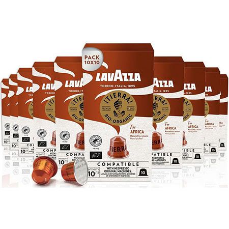 ☕ 10 x 10 Kapseln Lavazza Tierra for Africa Bio Organic Espresso ab 19,92€ (statt 36€)