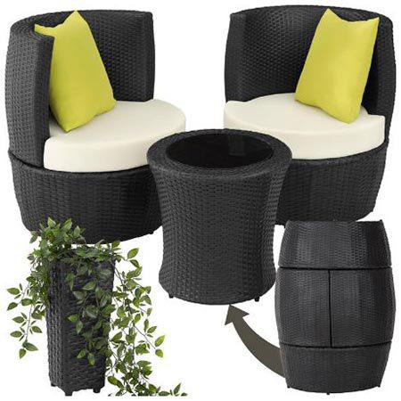 tectake Rattan Balkonmöbel Set für 2 Personen für 229,29€ (statt 261€)