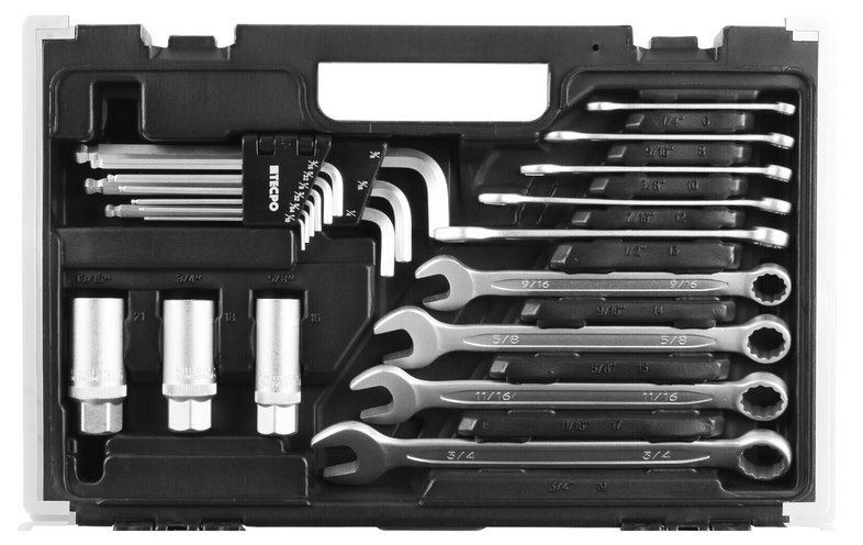 🧰 TECPO Steckschlüssel Satz, 92 tlg, 1/4+3/8 ZOLL für 84,89€ (statt 100€)