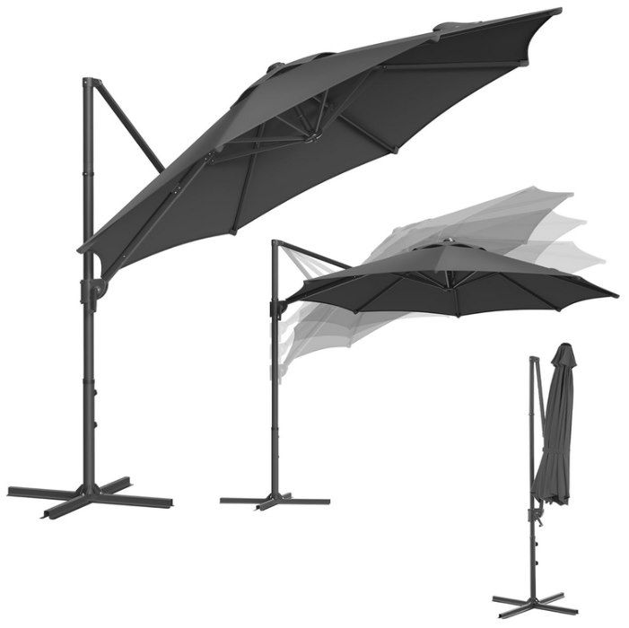 ☀️ SONGMICS Ampelschirm (300cm) mit Kurbel für 95,99€ (statt 120€)