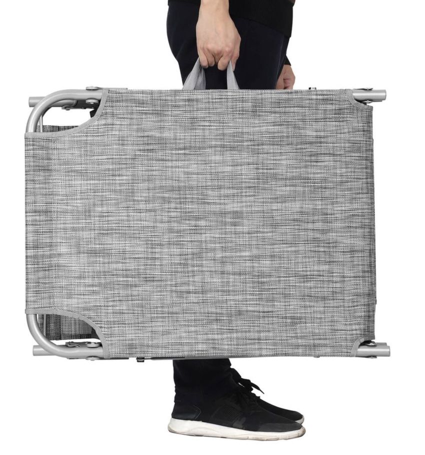 ☀️ Songmics Liege mit Sonnendach in Greige für 37,99€ (statt 49€)