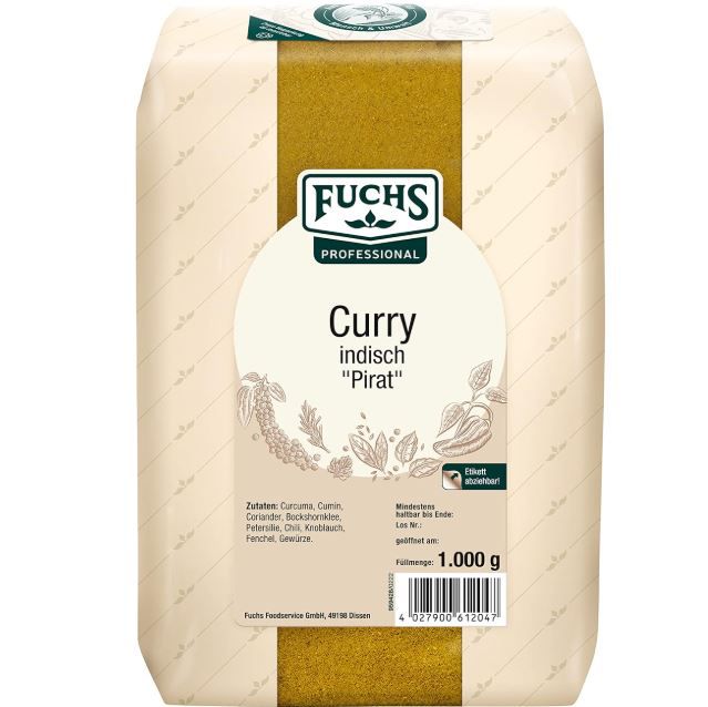 Fuchs Professional   Curry indisch Pirat   1kg ab 8€ (statt 13€)