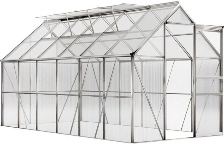🍅🥒 Gardebruk Alu Gewächshaus (L,H,B): 380x190x195 cm für 269,95€ (statt 390€)