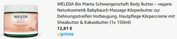 🧴 Weleda Bio Mama Schwangerschaft Body Butter, 150ml ab 12,81€ (statt 15€)