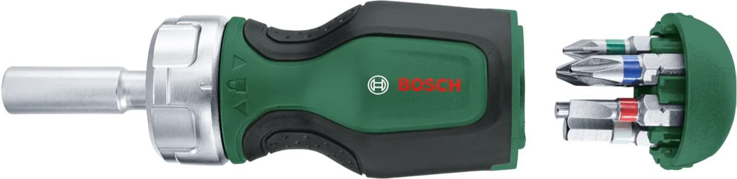 🪛 Bosch Stubby Ratschenschraubendreher Bit Magazin, 6 teilig für 11,69€ (statt 15€)