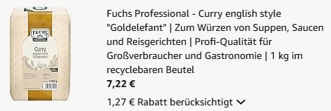 🔥 1Kg Fuchs Curry englisch Goldelefant ab 7,22€ (statt 16€)