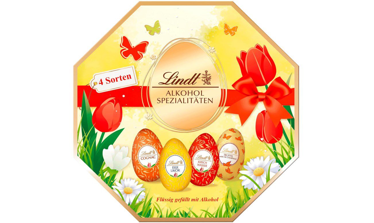 216g Lindt Schokolade Alkohol Eier Kassette für 6,39€ (statt 10€)