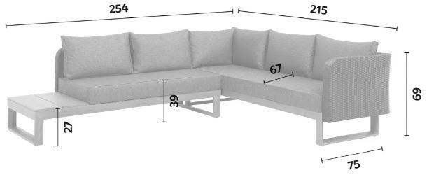 Bessagi Garden Dining Loungeset Elisaveta inkl. Kissen für 384€ (statt 711€)