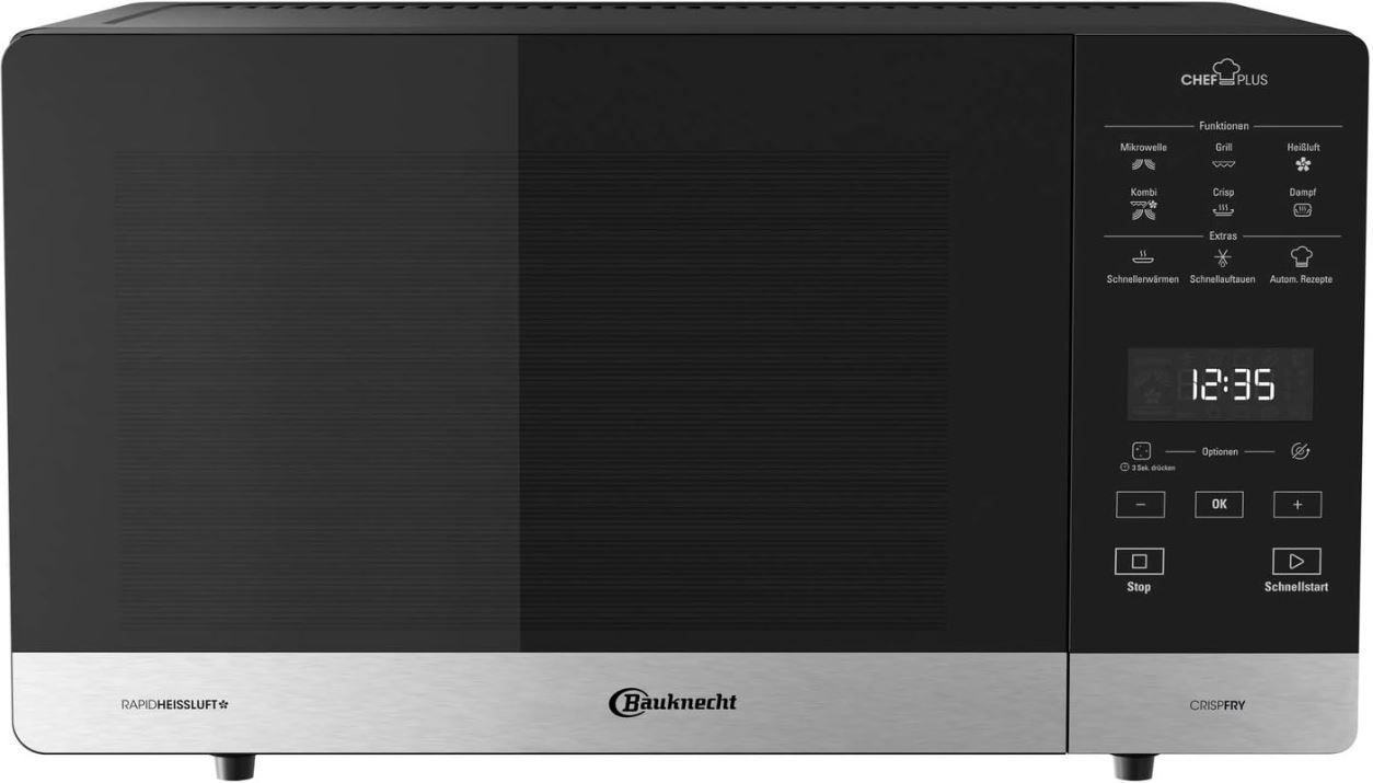 🍟🥦 Bauknecht MW 59 MB Mikrowelle / Backofen, Dampfgaren & bis 1700W für 199,99€ (statt 240€)