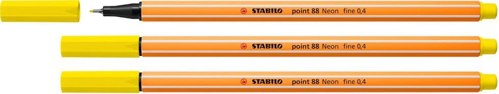 10er Pack Stabilo Fineliner point 88 Gelb Neonfarbe für 2,27€ (statt 8€)