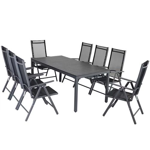 🏞️ Casaria Garten-Sitzgruppe Bern (8 Stühle, 1 Tisch) für 459,95€ (statt 640€)