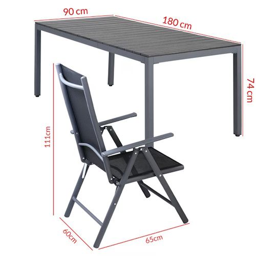 🏞️ Casaria Garten Sitzgruppe Bern (8 Stühle, 1 Tisch) für 459,95€ (statt 640€)