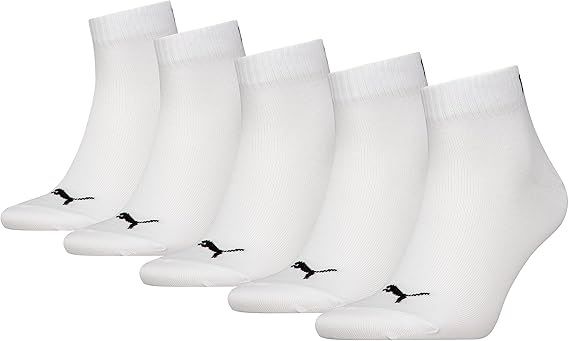 PUMA Unisex Quarter Plain Socken Weiß  5er Pack ab 11,63€ (statt 17€) oder 3 für 6,73€