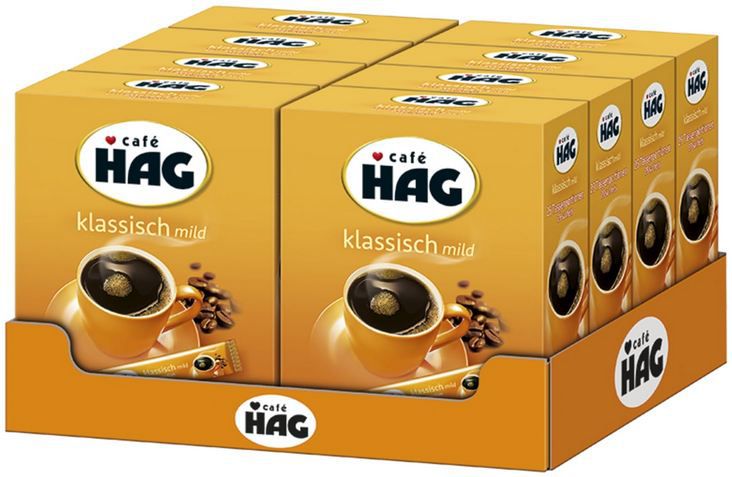 ☕ 8 x 25er Pack Café HAG Klassisch Mild, Löslicher Kaffee ab 17,99€ (statt 27€)