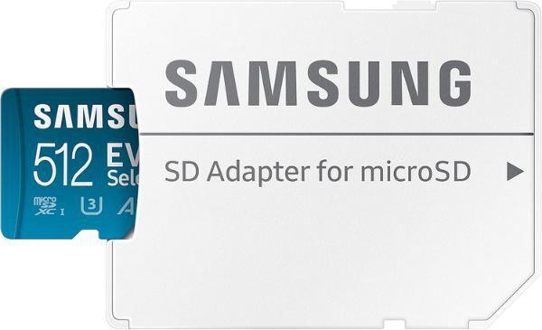 💾 Samsung EVO Select microSD Karte + Adapter, 512GB für 39,99€ (statt 52€)