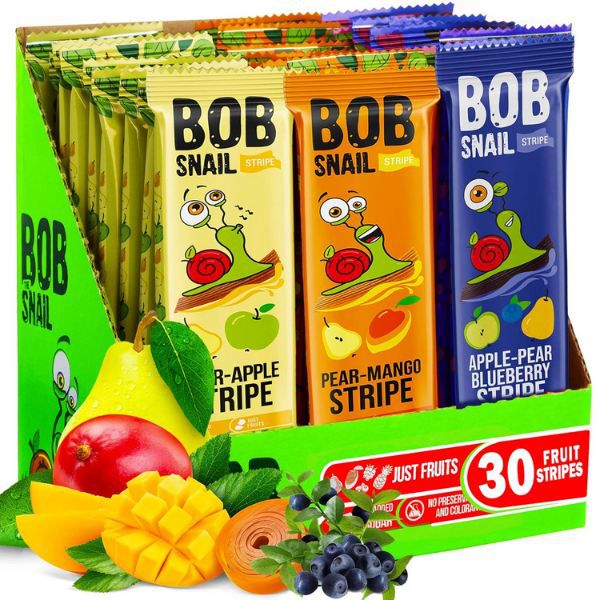 🥭 30er Pack Bob Snail Vegane Vielfrucht Riegel ab 20€ (statt 32€)
