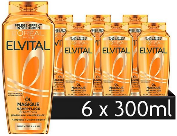 🧴 6er Pack Loreal Paris Elvital ÖL Magique Shampoo für 17,94€ (statt 24€)