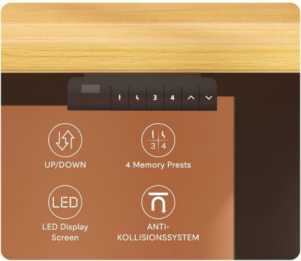 Flexispot Höhenverstellbarer Schreibtisch mit Platte, 160x80cm für 254,99€ (statt 300€)