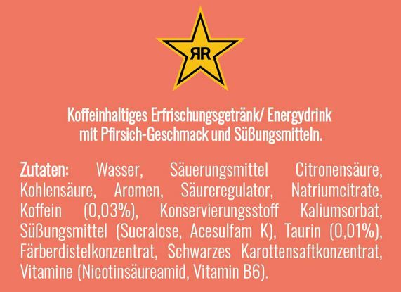 🍑 12er Pack Rockstar Energy Drink Peach Zero Sugar ab 9,89€ (statt 18€)   82 cent pro Dose!