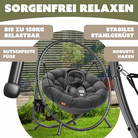 Kesser Bali Hängesessel mit Gestell & Sitzpolster für 151,80€ (statt 180€)