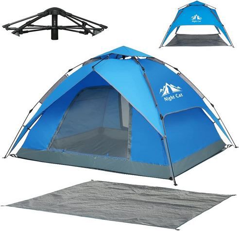 ⛺ Night Cat Pop Up Zelt für 3 4 Personen für 34,99€ (statt 70€)