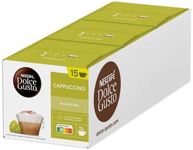 ☕ 3 x 15er Pack Nescafe Dolce Gusto Cappuccino Kapseln ab 24,22€ (statt 33€)