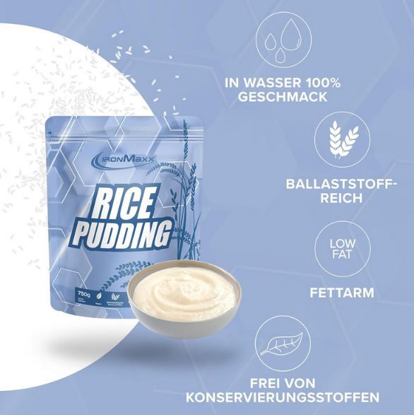 🍮 IronMaxx Rice Pudding, 750g Beutel ab 7,50€ (statt 10€)