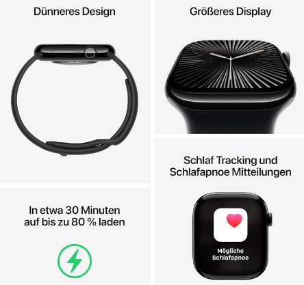 🔥 Apple Days bei Amazon?!⌚ Apple Watch Series 10 (GPS + Cellular, 46mm) für 525€ (statt 549€)