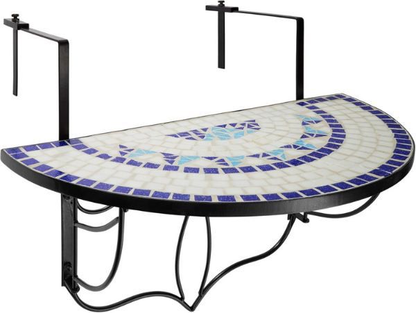 tectake Mosaik Balkonhängetisch, klappbar für 42,29€ (statt 50€)
