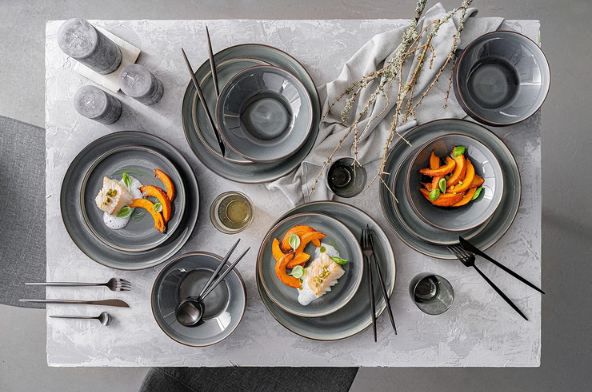 🍽️ Sänger Helsinki Steingut Geschirr Set, 12 tlg. für 69,99€ (statt 130€)