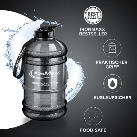 💪🏻 IronMaxx Water Gallon mit Messskala und 2.200ml für 9,49€ (statt 15€)