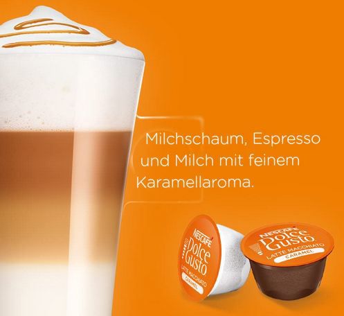 ☕ 6 x 16er Pack Nescafe Dolce Gusto Latte Macchiato Caramel ab 28€ (statt 40€)