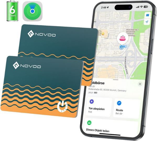 💳 2er Pack NOVOO Smart Tag Karte (iOS) für den Geldbeutel für 20,20€ (statt 32€)