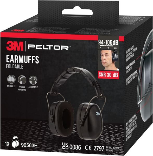 3M 90563E Kapselgehörschutz, Geräuschpegel 94 bis 105dB für 12,99€ (statt 17€)