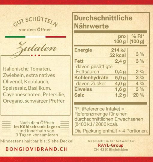 🍝 6er Pack Bongiovi Arrabbiata Pastasauce, 400g ab 14,02€ (statt 19€)