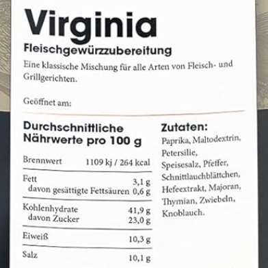 🥩 800g Ubena Virginia Fleischgewürzzubereitung ab 12,69€ (statt 20€)