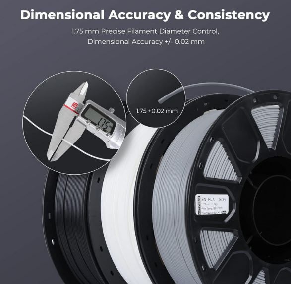 1Kg Creality Ender PLA Filament für 3D Drucker, 1,75mm, schwarz für 11,99€ (statt 23€)