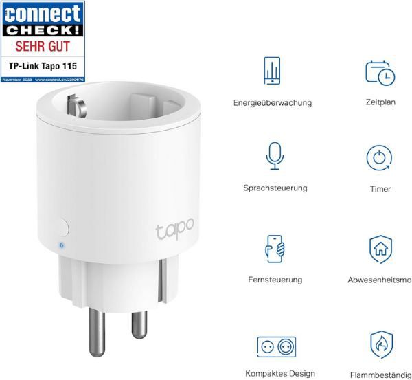 🔌 4er Pack Tapo P115 Nano Smart WLAN Steckdosen für 39,99€ (statt 44€)